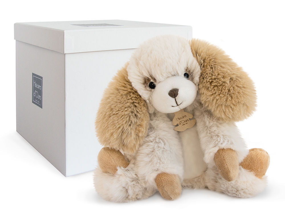  softy plush dog pearl 25 cm 